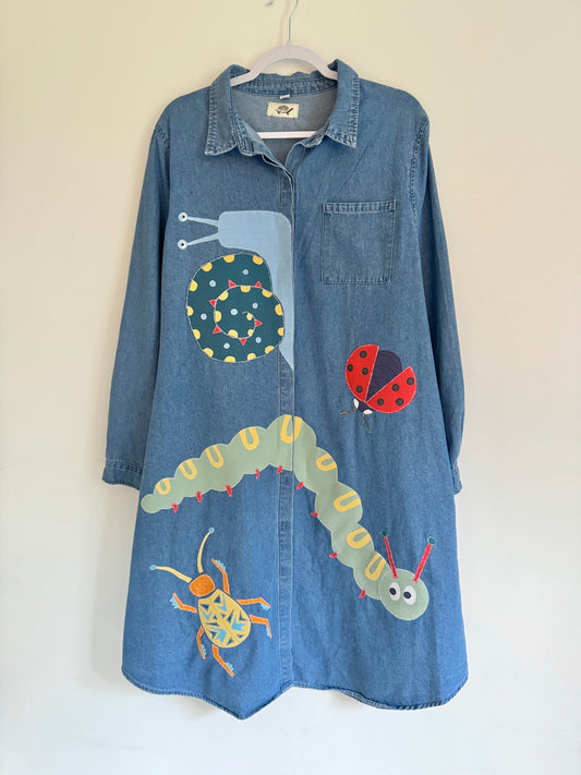 upcycled scrap dress/jacket - buggin’ out!