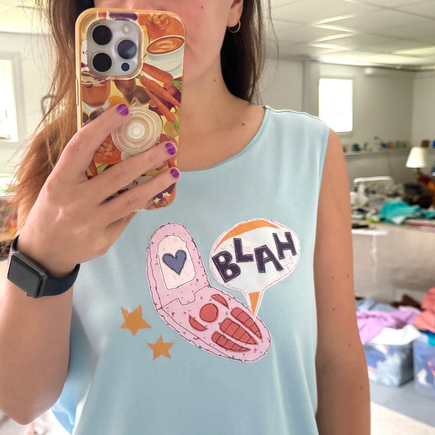 upcycled scrap tank - BLAH!