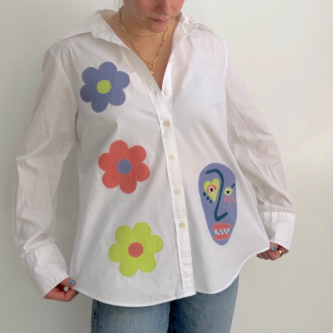 scrap button down - star eyed