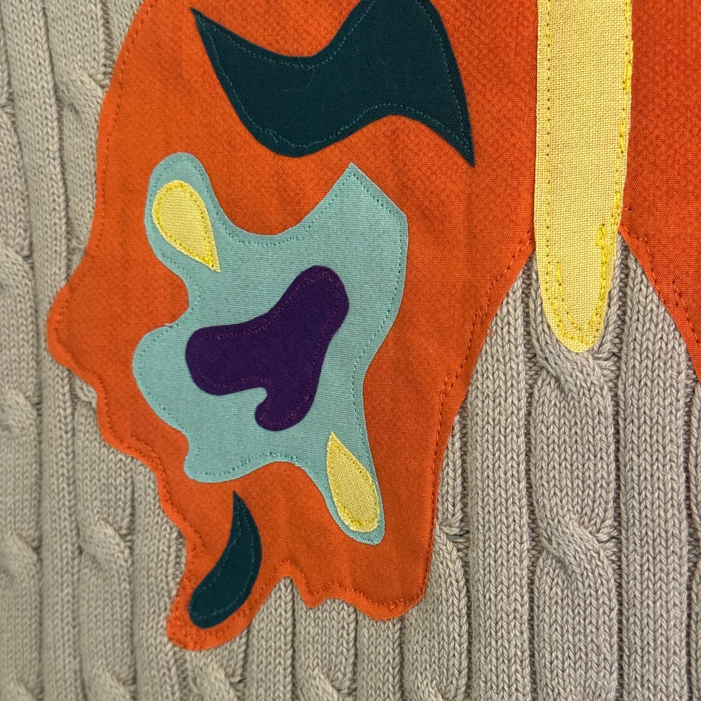 upcycled scrap sweater - butterfly