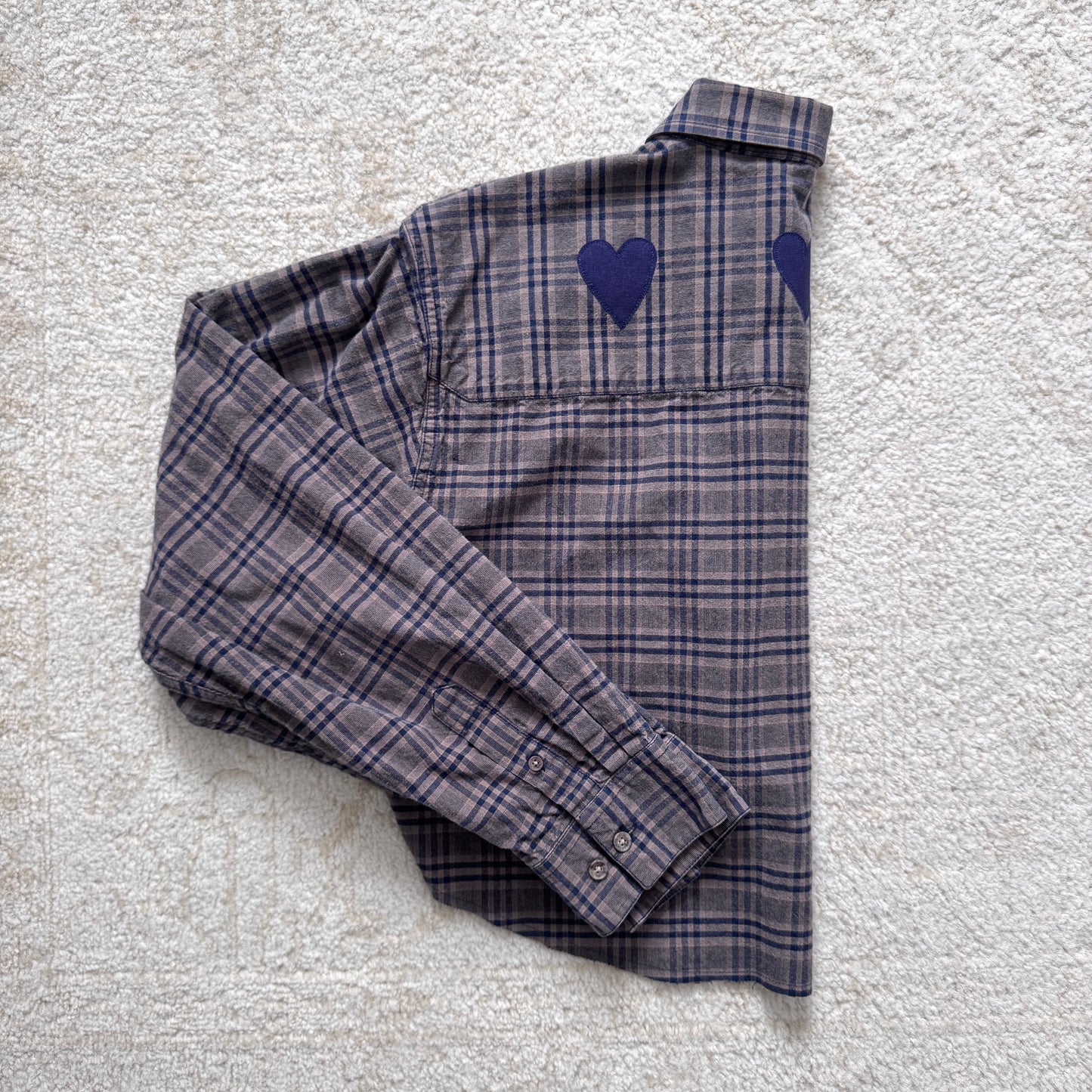 scrap button down - star & hearts