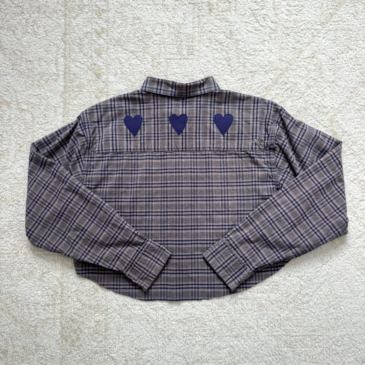 scrap button down - star & hearts