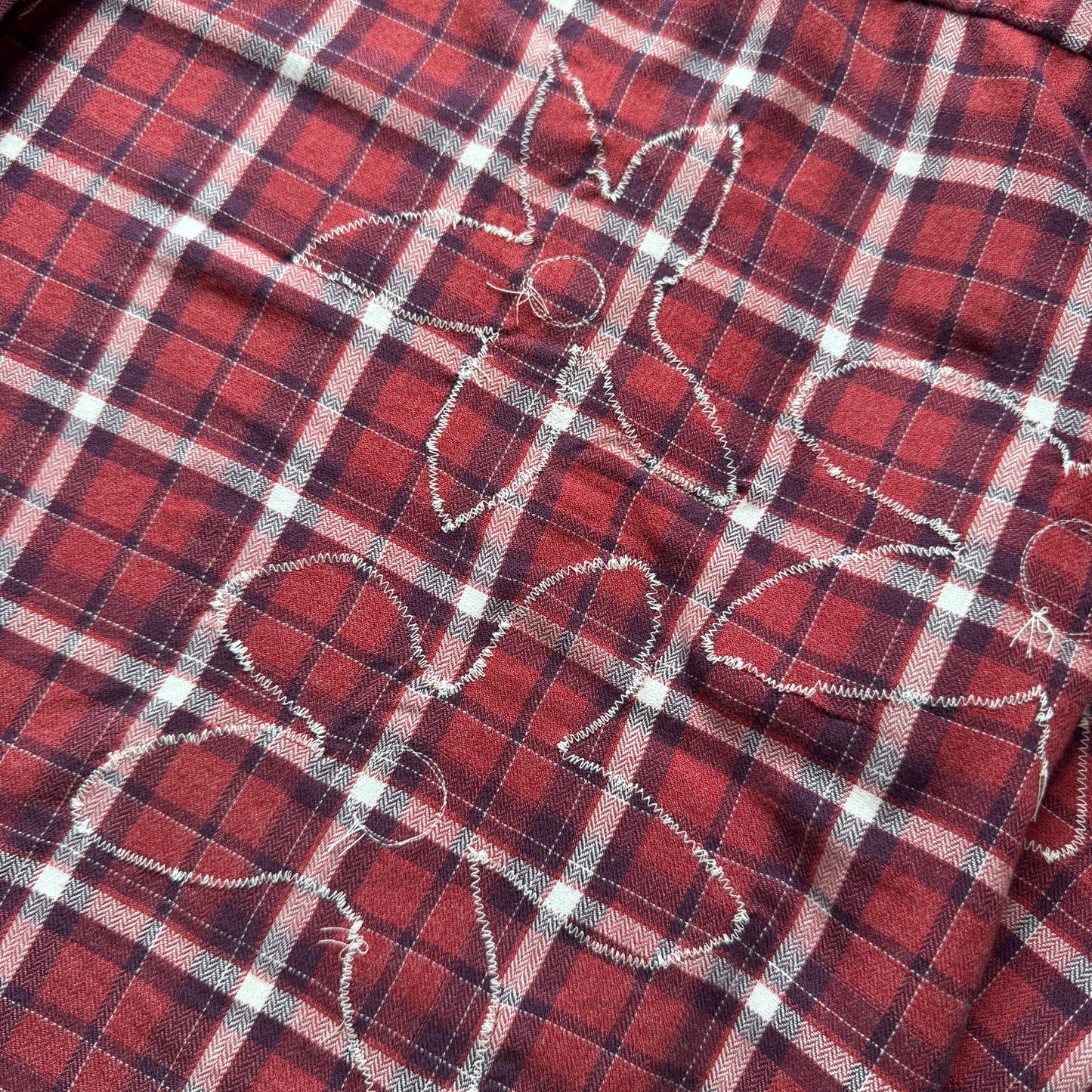 scrap button down - daisies