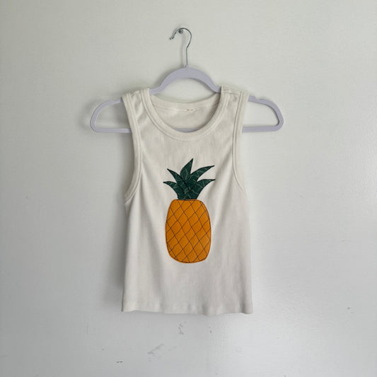 upcycled scrap tank - pineapple