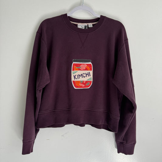 upcycled scrap sweatshirt - kimchi