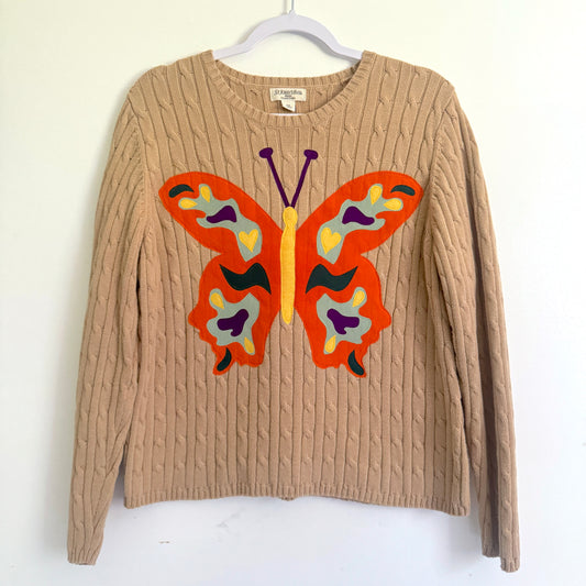 upcycled scrap sweater - butterfly